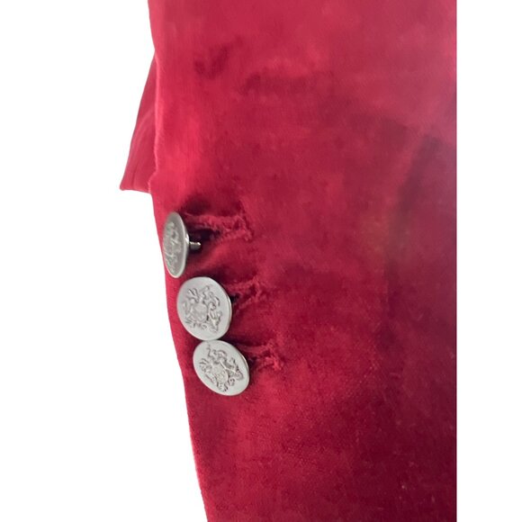 White Black Velvet Editor Blazer Deep Red Women' Jacket - Picture 3 of 7